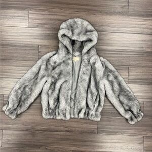 Michael Kors Faux Fur Hooded Jacket - Size S